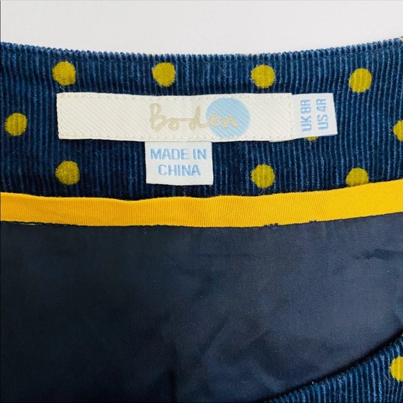 Boden Placket Cord Polka Dot Dress | SZ 4 - Picture 6 of 9